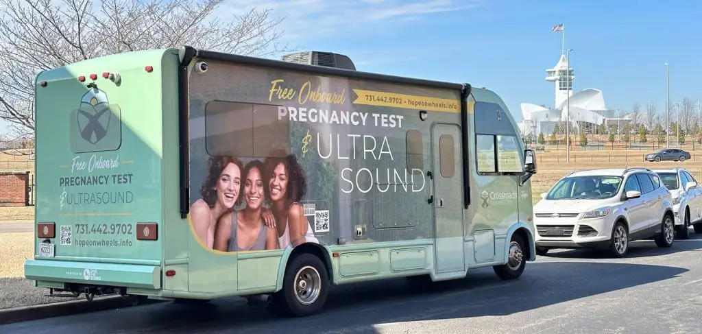 Hope Mobile Clinic providing mobile pregnancy ultrasound near Tiptonville, TN